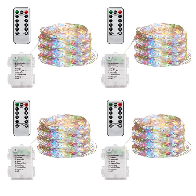 Waterproof Bedroom Remote Control New Year Light Outdoor Battery Box Light Curtain…