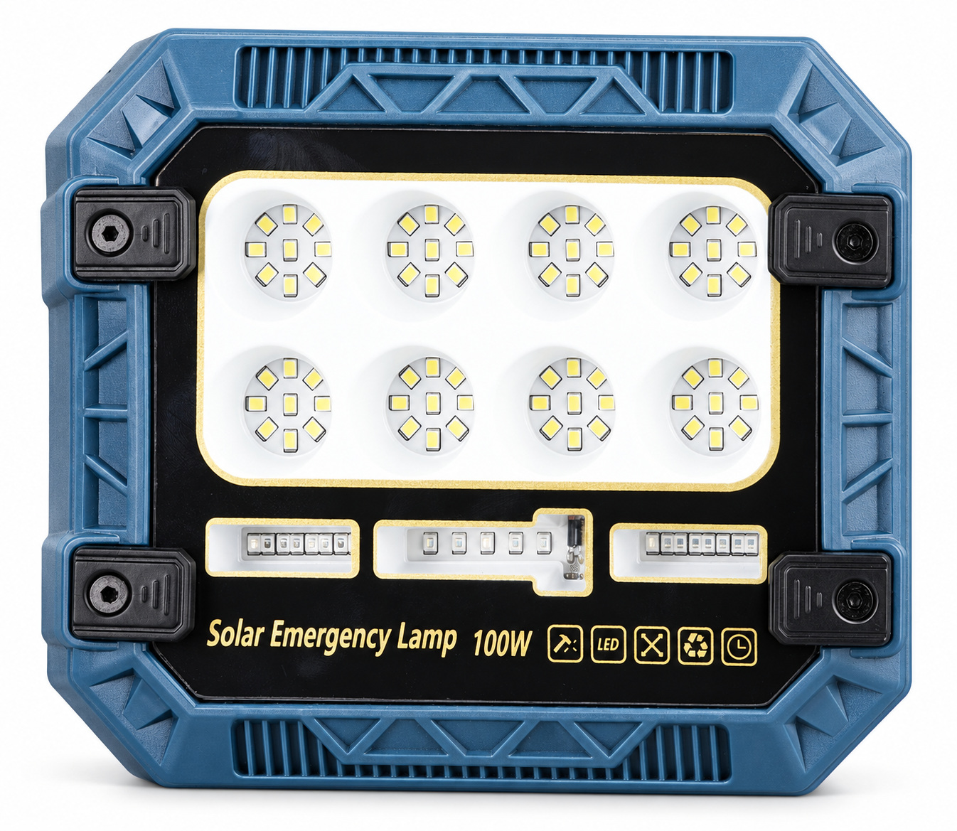 Solar Powered Rechargeable Battery Display 18650 W8112 1 3600mAh LED Flood Light 72 3 1W