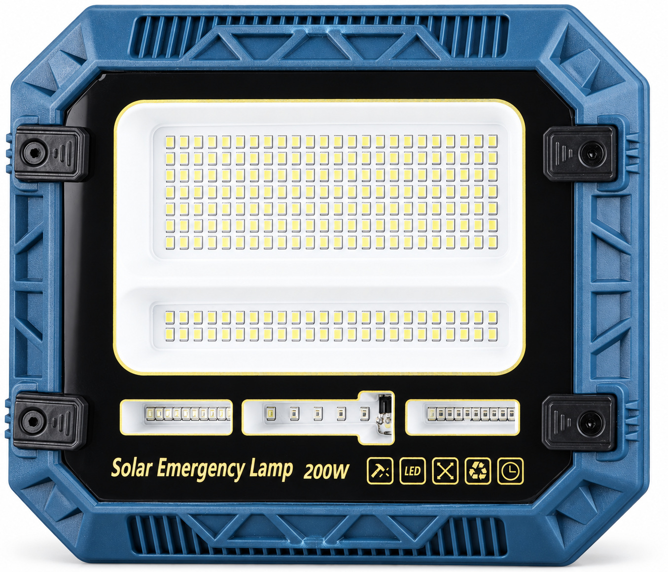 Solar Powered Rechargeable Battery Display 18650 W8114 2 SMD 2835 LED Flood Light 5400mAh…