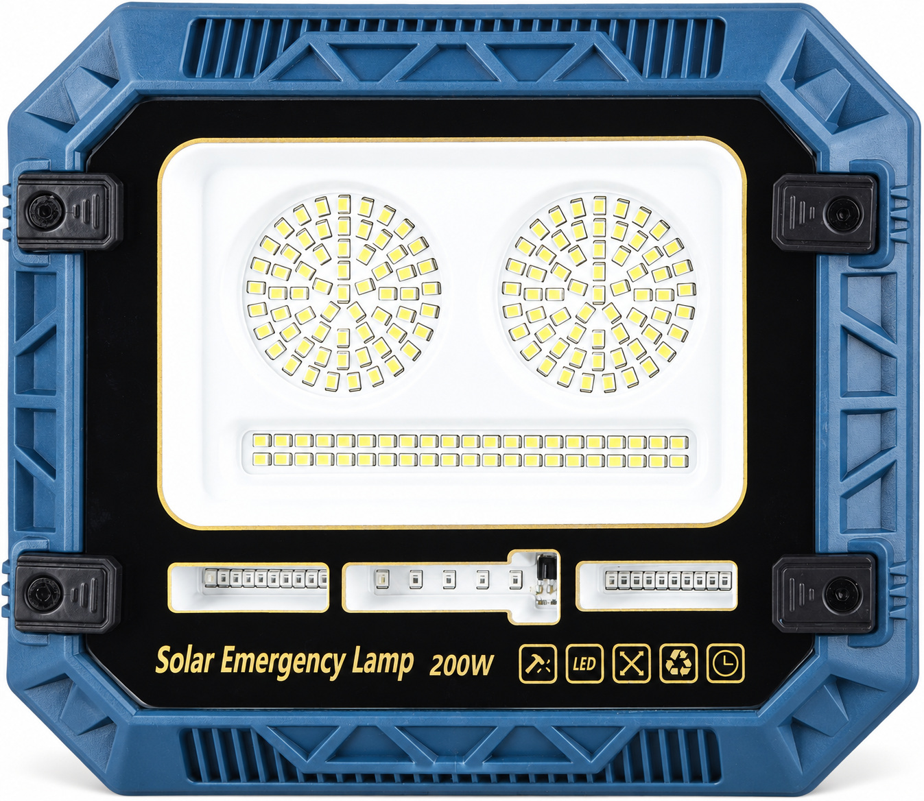 Solar Powered Rechargeable Battery Display 18650 W8115 2 7W LED Flood Light Remote…