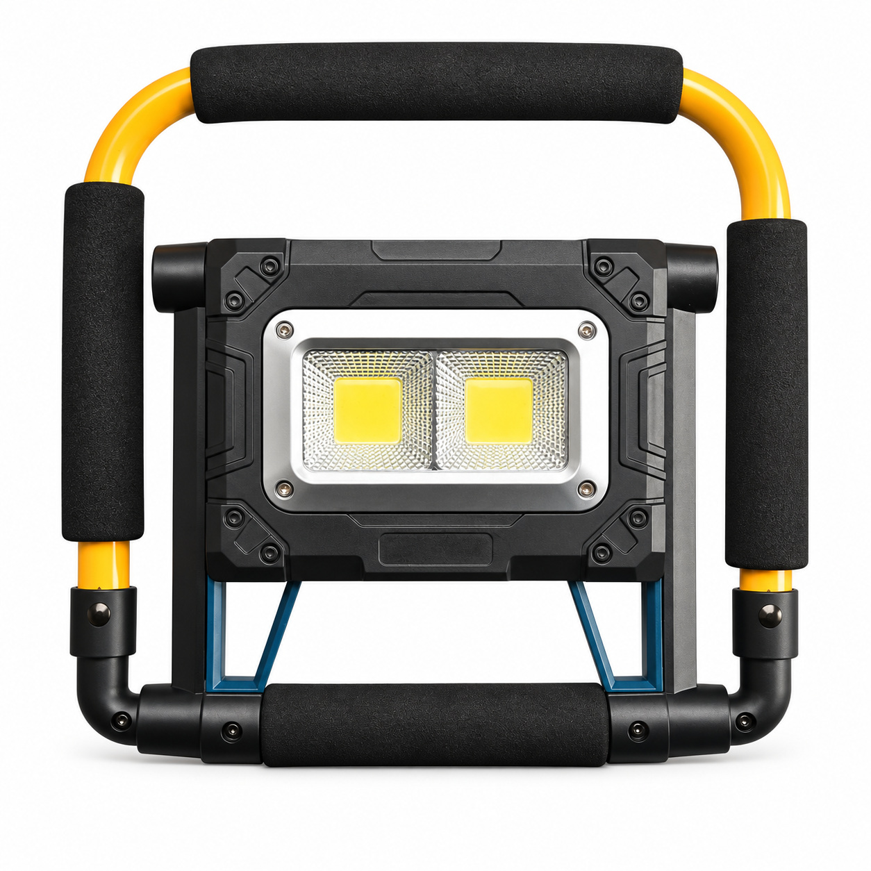 Solar Powered Rechargeable Magnetic Battery Display LED Flood Light W874 2 COB 3600mAh…