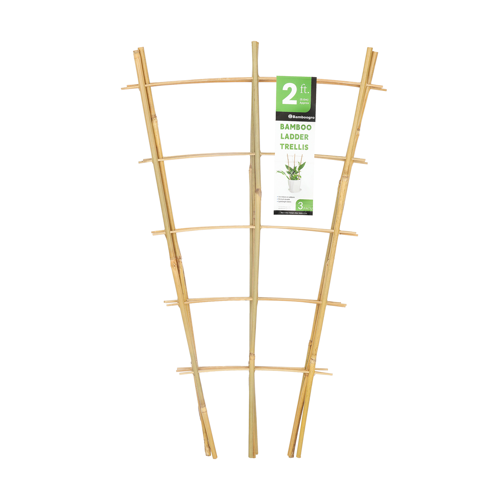 24 Inch Bamboo Garden Trellis , 3 Pack Plant Trellis 2FT For Climbing Plants, Vines…
