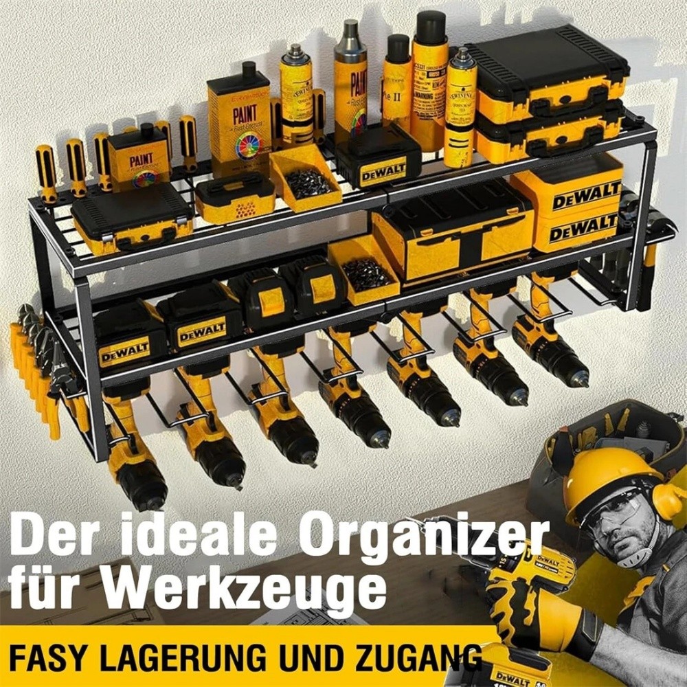 Power Tool Storage Wall Workshop Garage Organiser Drill Hold Impact Driver Rack