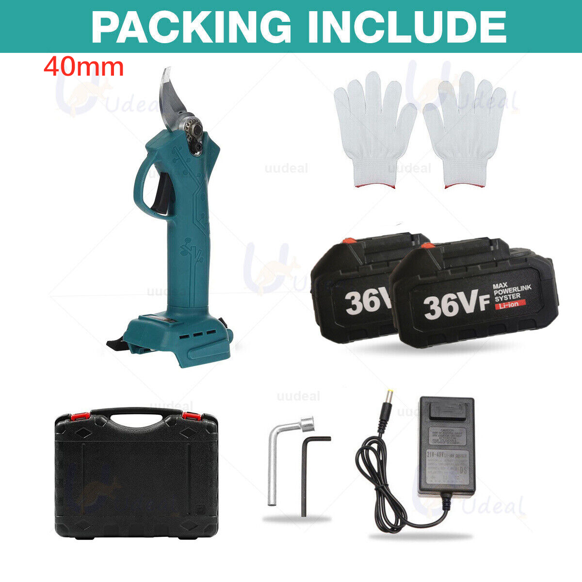 30mm Cordless Brushless Electric Pruning Shears Secateur For 18V Battery