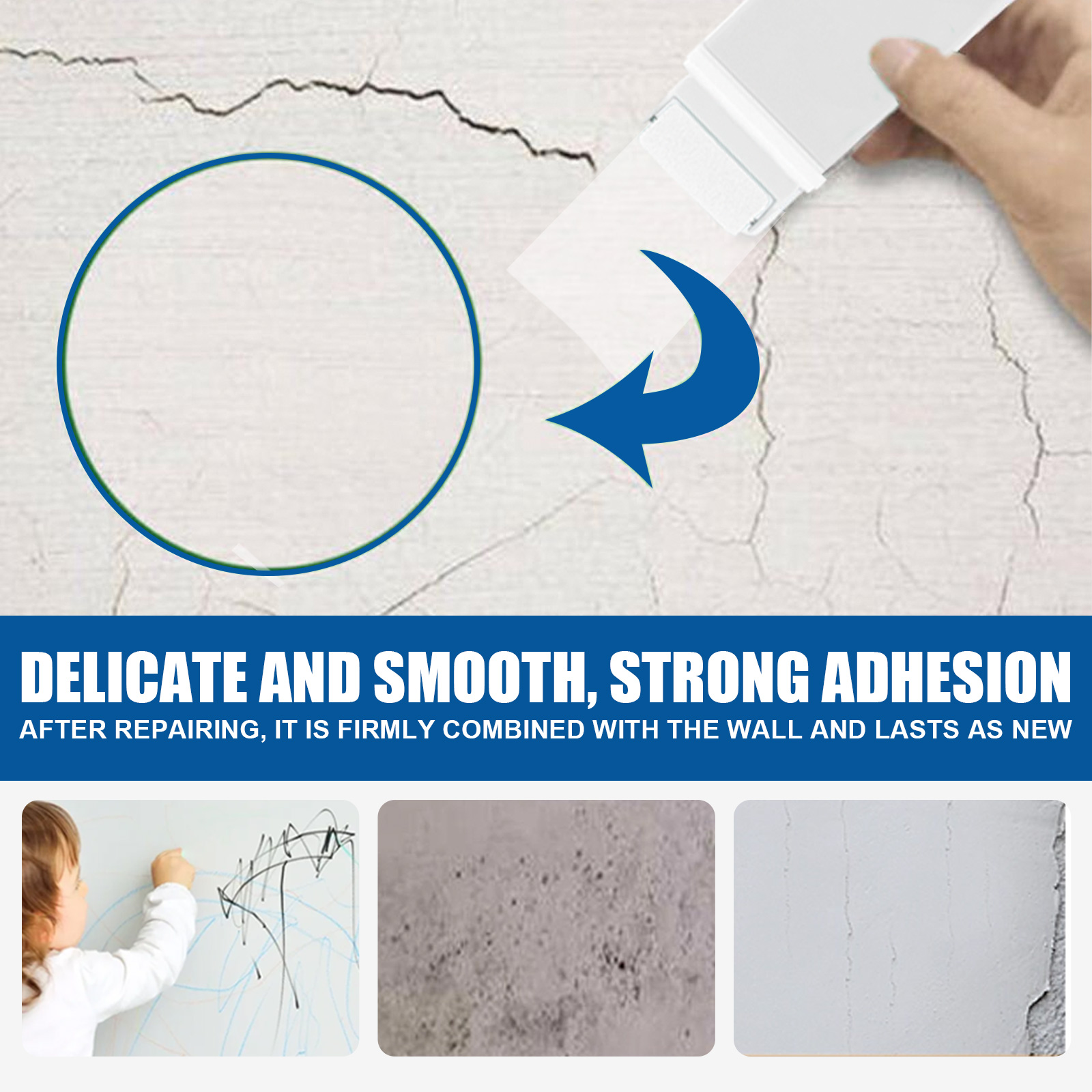 Jue-Fish Wall Repair Roller Brush, White Paint Renovation, Moisture And Crack Prevention…
