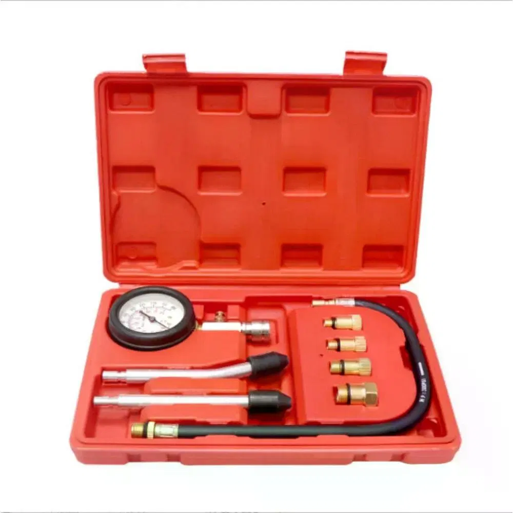 Engine Cylinder Compression Tester, 0-300PSI/0-20BAR Dual Scale with 4 Adapters & 3"…