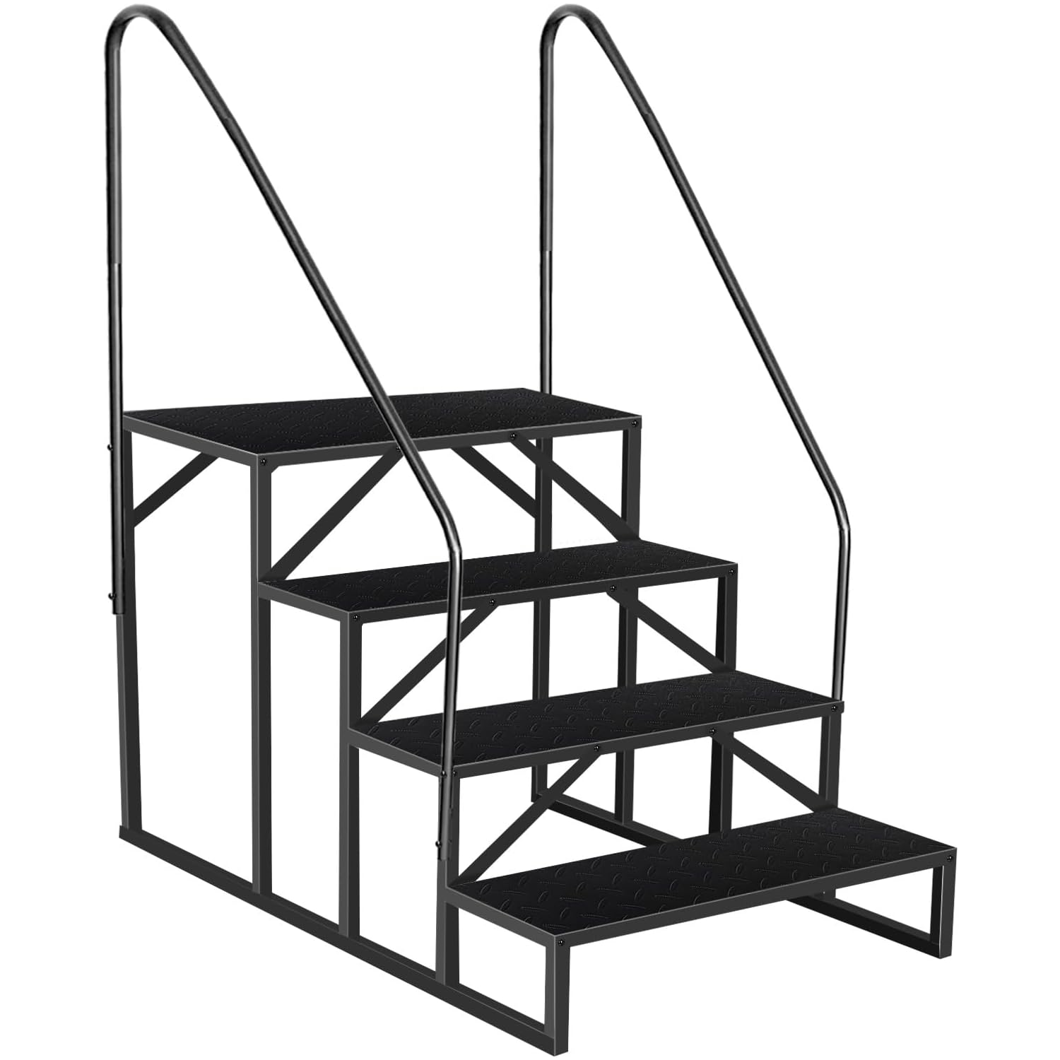 4-level Ladder With Handrails, Two Handrails -TEMU Can Only Be Picked Up-Shipped From Non…