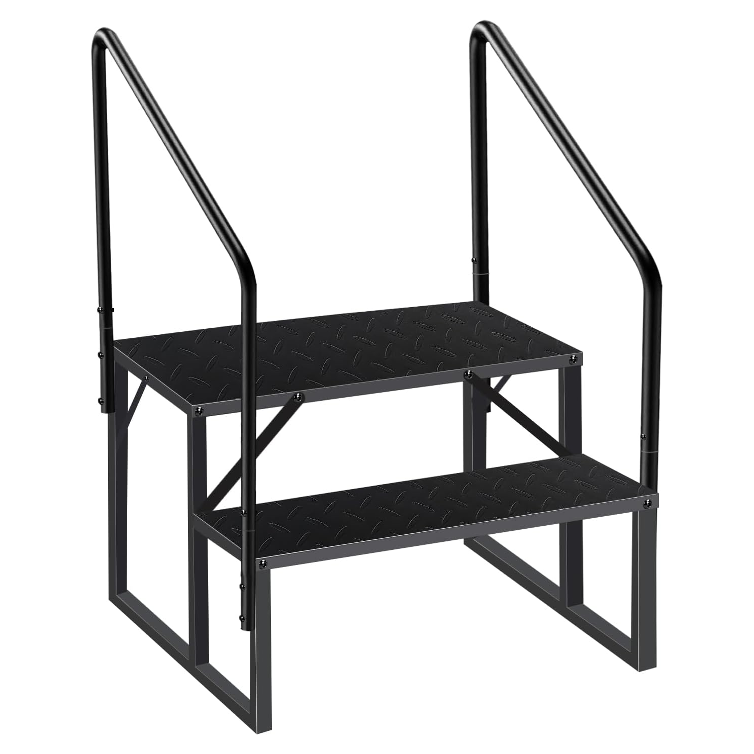 2-level Ladder With Handrails, Two Handrails -TEMU Can Only Be Picked Up- Shipped From…