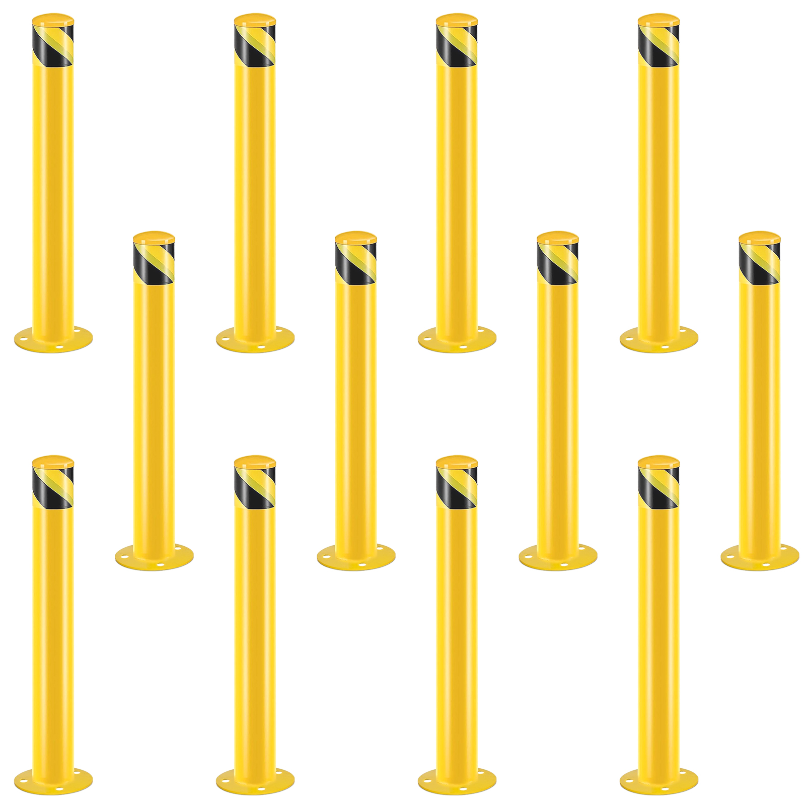 Safety Guardrails, 36 Inch High Steel Guardrails, 3.5-inch Diameter Parking Lot…