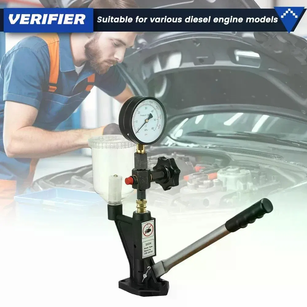 Professional Diesel Injector Tester – 9000 PSI Dual-Scale Gauge, 0-60MPa, Nozzle Repair…