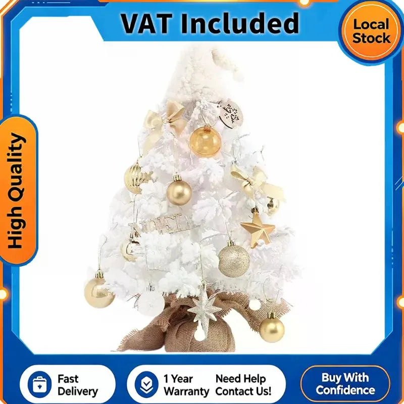 Ornament Set 45cm Height Tabletop Christmas Tree Mini PVC Artificial Xmas Tree Colored…