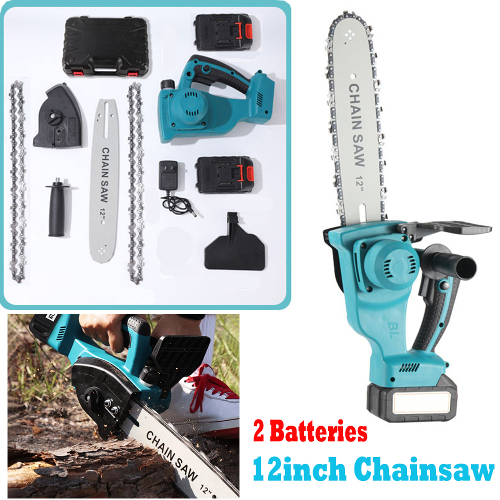 12in Chainsaw Cordless Electric Pruning Shears One-Handed Portable With 2Battery 1Charger…
