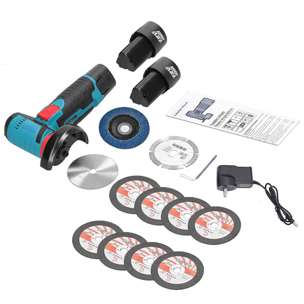 12V Mini Cordless Brushless Angle Grinder Cutting Tool W&2 Battery & Charger AU