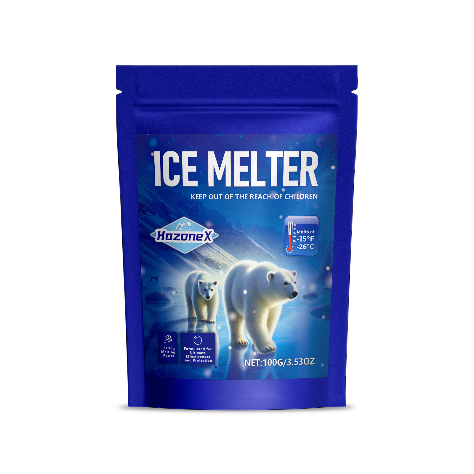 Hozonex Ice Melting Agent For Winter Snow And Ice Cleaning, De-Icing And Snow Melting…