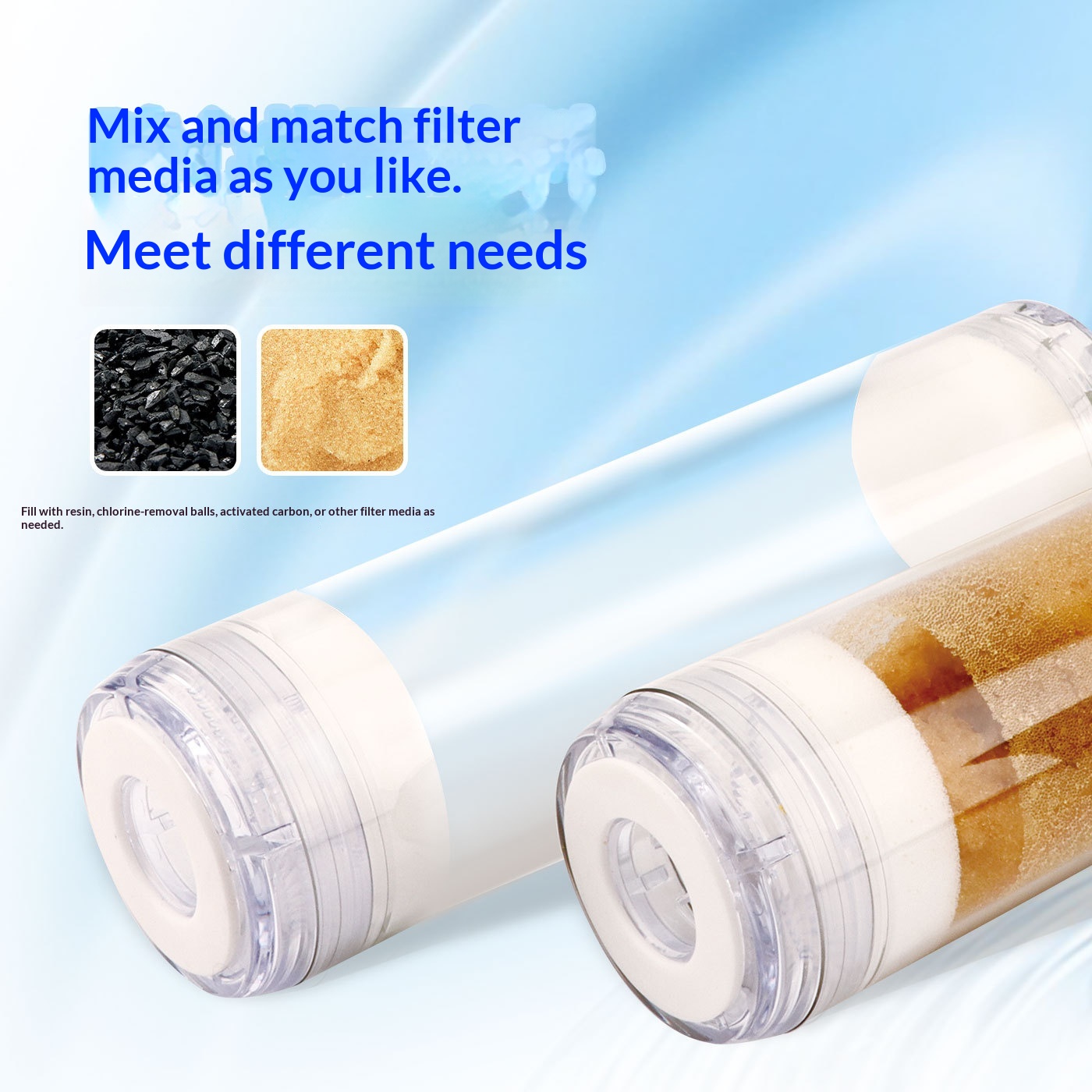 10-inch Resin Coconut Shell Carbon Chlorine-removal Water Filter Cartridge