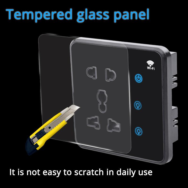 Smart 2-Light Touch Wall Multifunctional Wi-Fi Socket