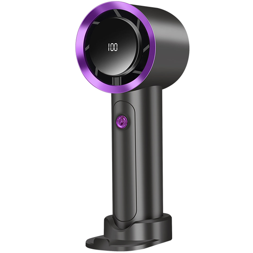 Handheld Turbo Fan With LCD Display - 100-Level Speed Control, High-Speed Cooling…