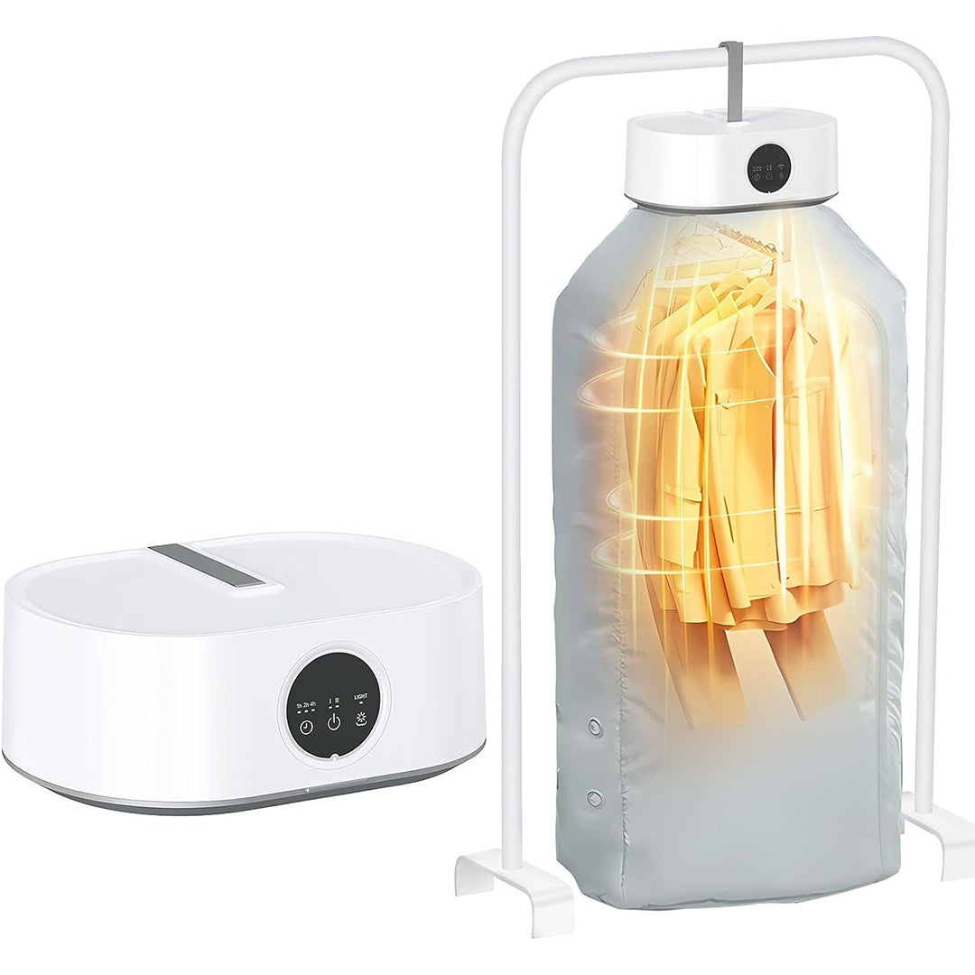 Fast Drying - Portable Foldable Electric Clothes Dryer - Remote Control, Large Capacity
