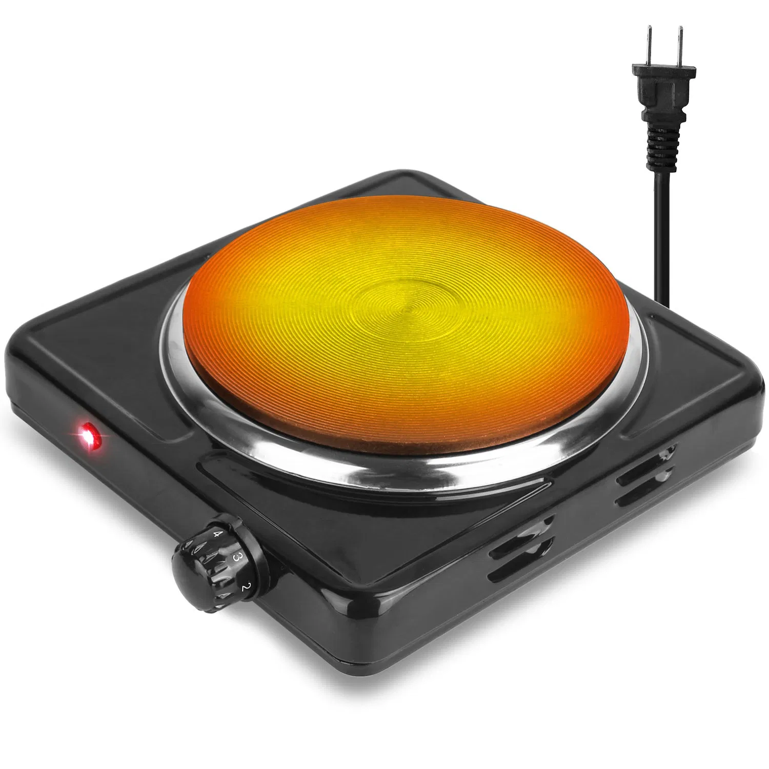 1500W Electric Single Burner Portable Heating Hot Plate Stove Countertop RV Hotplate with…
