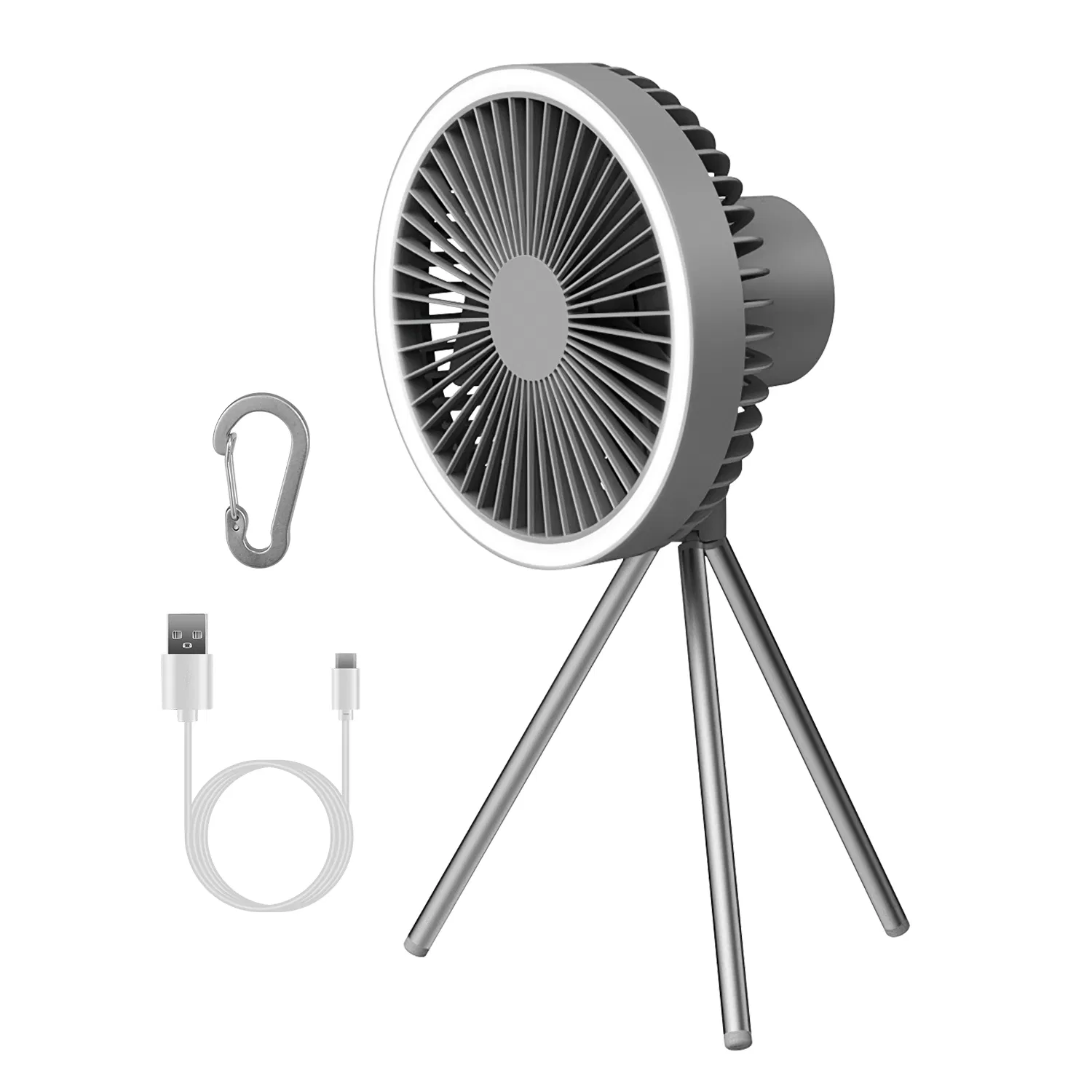 Camping Fan with Lantern 10000mAh Rechargeable Battery Powered Portable Tripod Fan for…