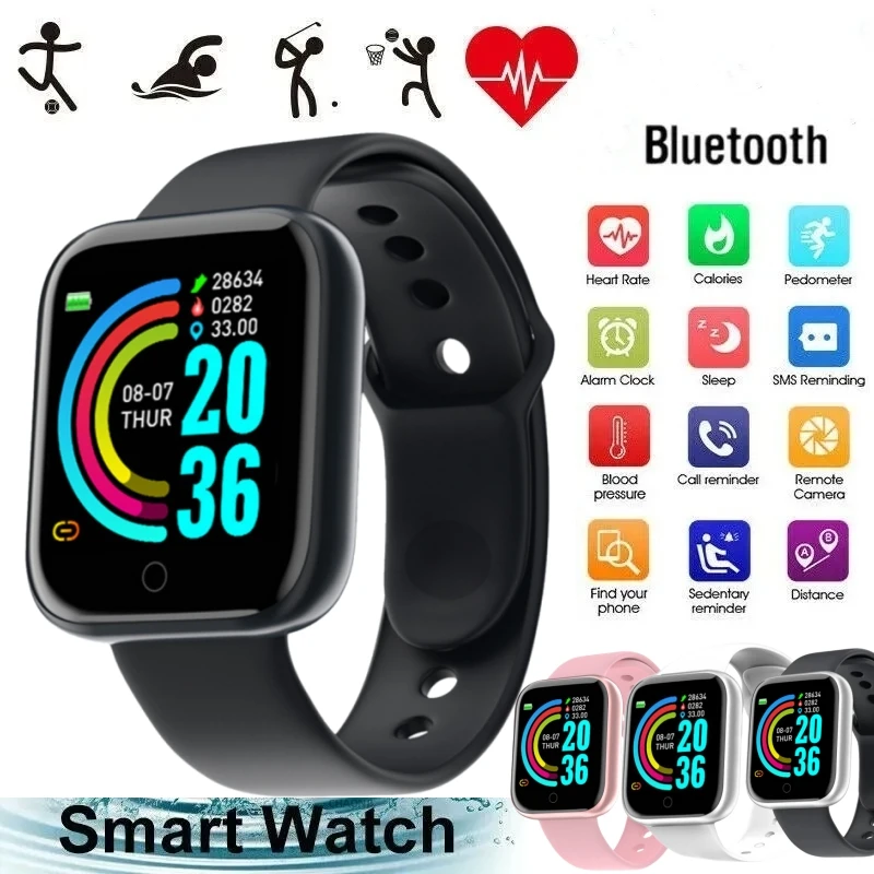 Smartwatch For Men Women Bluetooth Connect Phone Smart Watches Music Control Fitness…