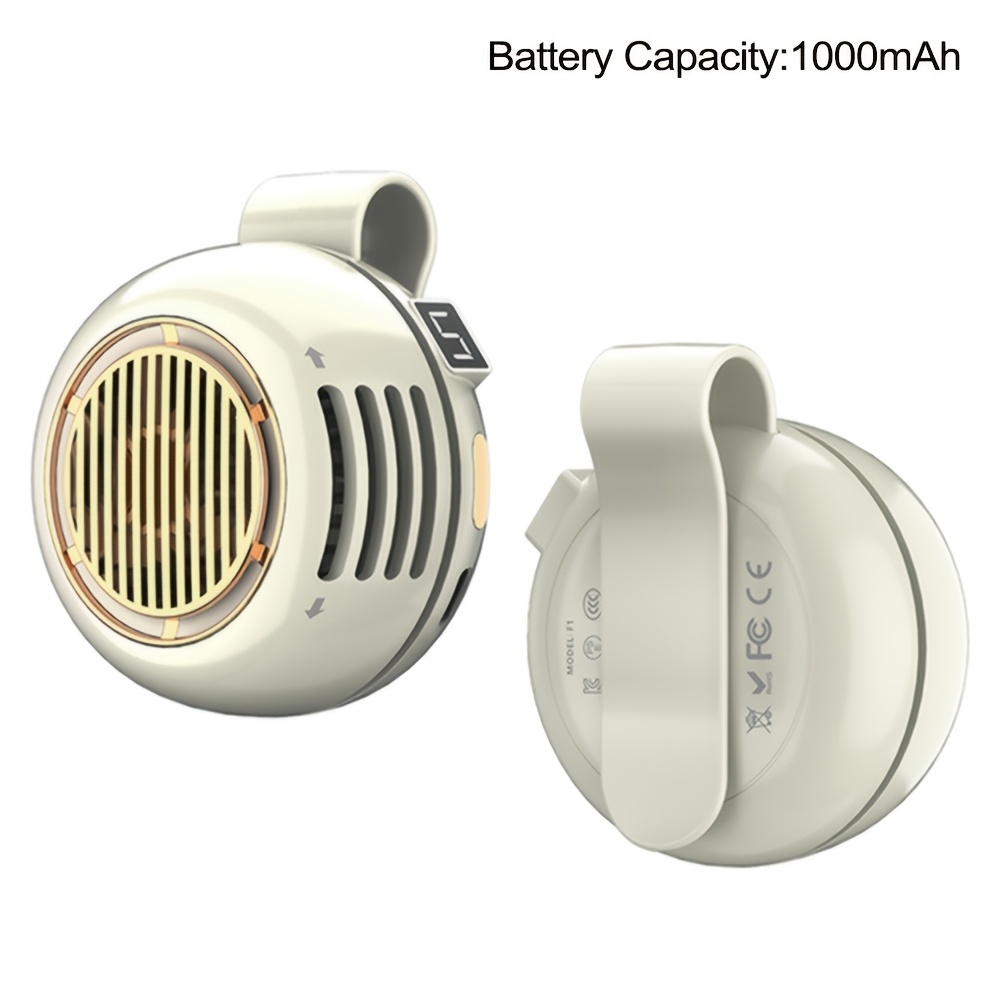 Portable Clip On Fan Bladeless Mini, 5 Speed Personal Fan With Digital Display, 360…