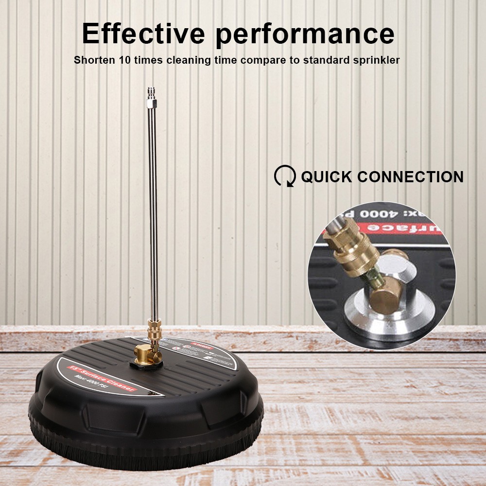 15 Inch Surface Cleaner 4000 PSI Pressure Washer Stainless Steel Jets Quick Kit