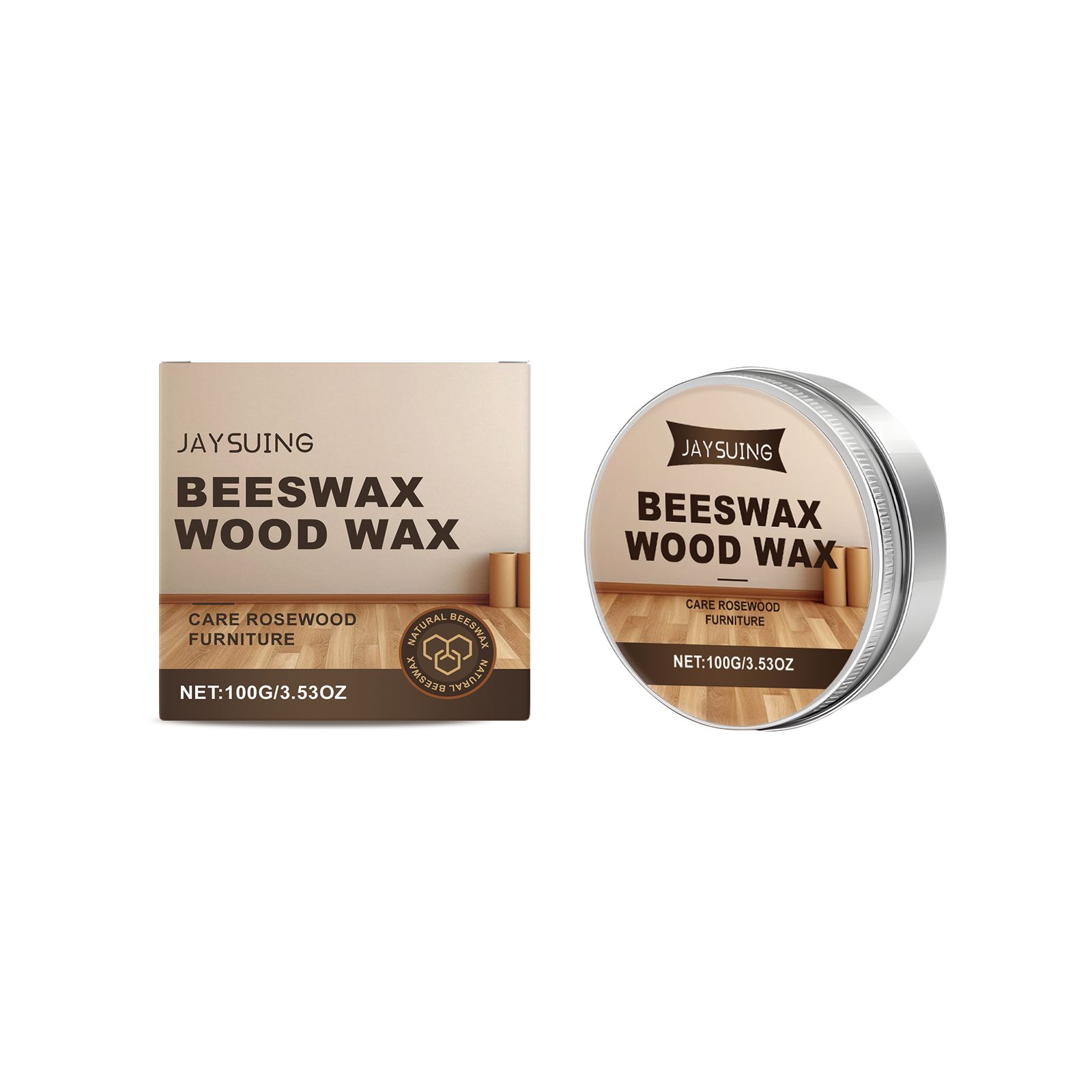 JAYSUING Wood Floor Care Wax, 100 g / 1 Tin