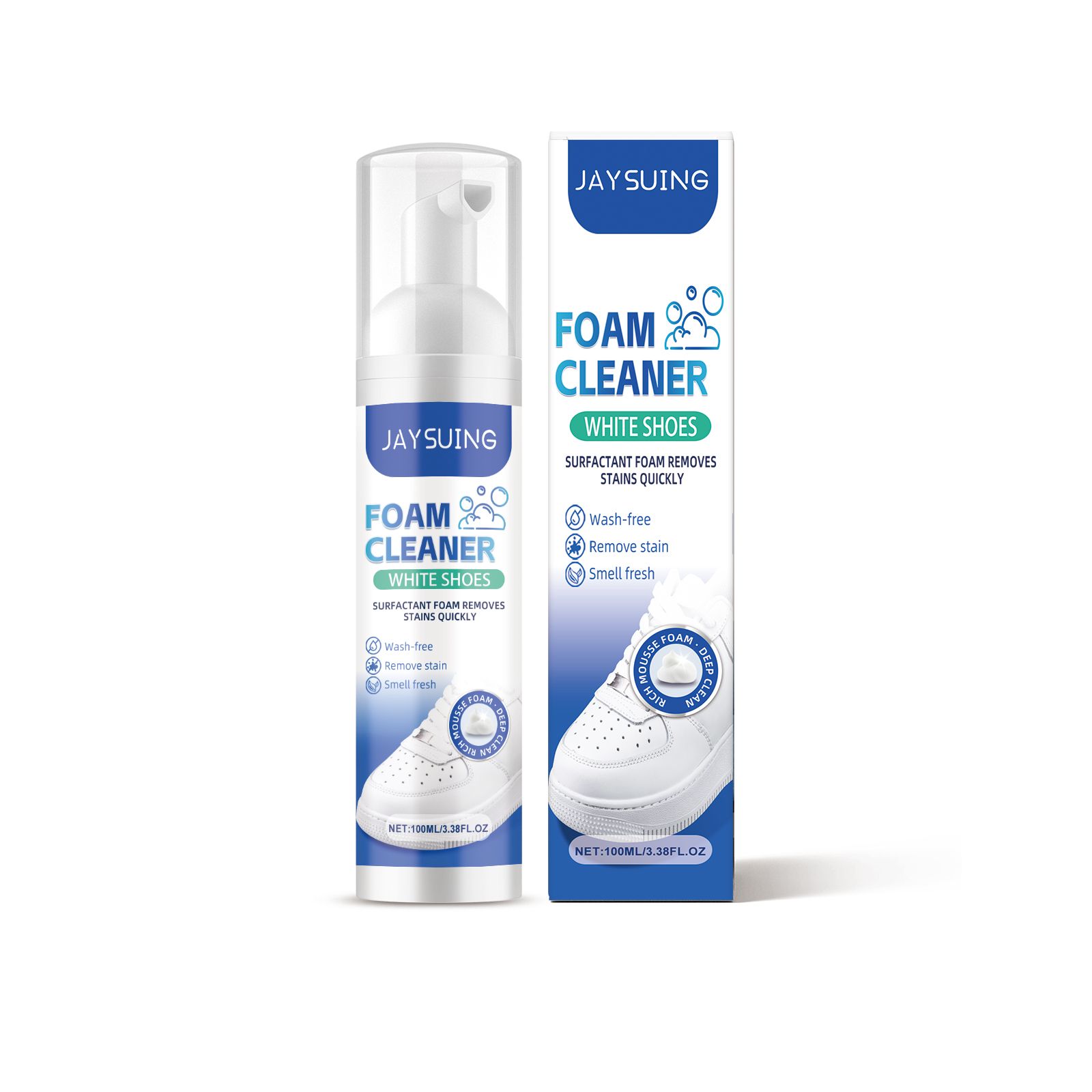 JAYSUING White Shoe Foam Cleaner, 100 ml