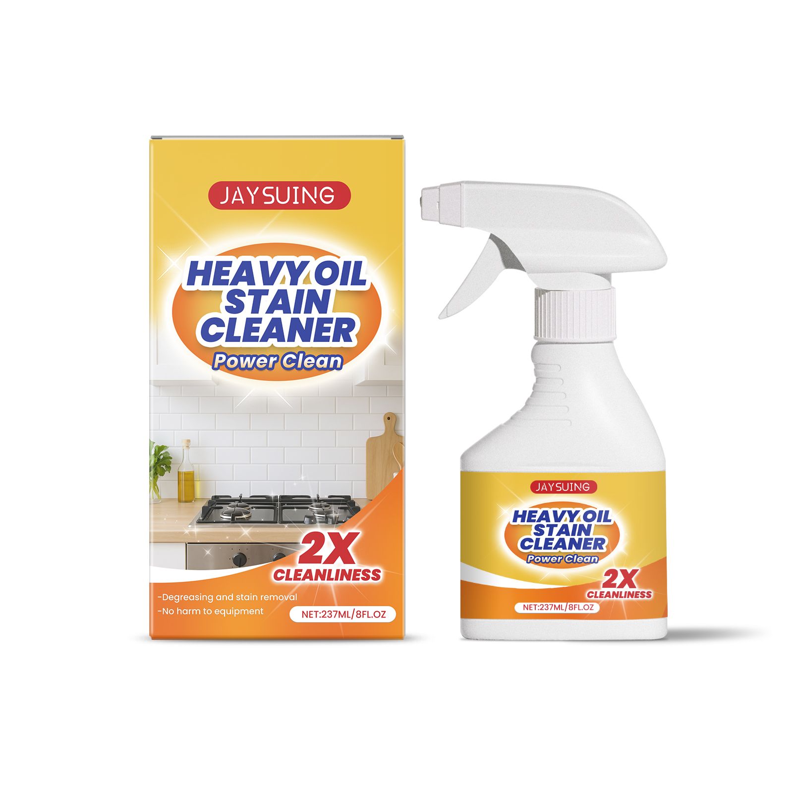JAYSUING Kitchen Grease Cleaner Spray, 237 ml