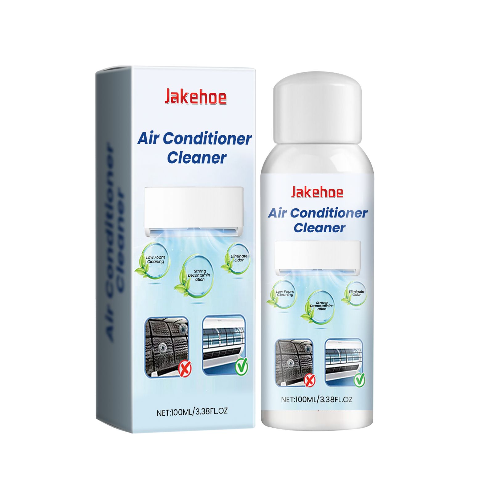JAKEHOE Air Conditioner Coil Cleaner Spray, 100 ml / 1 Bottle