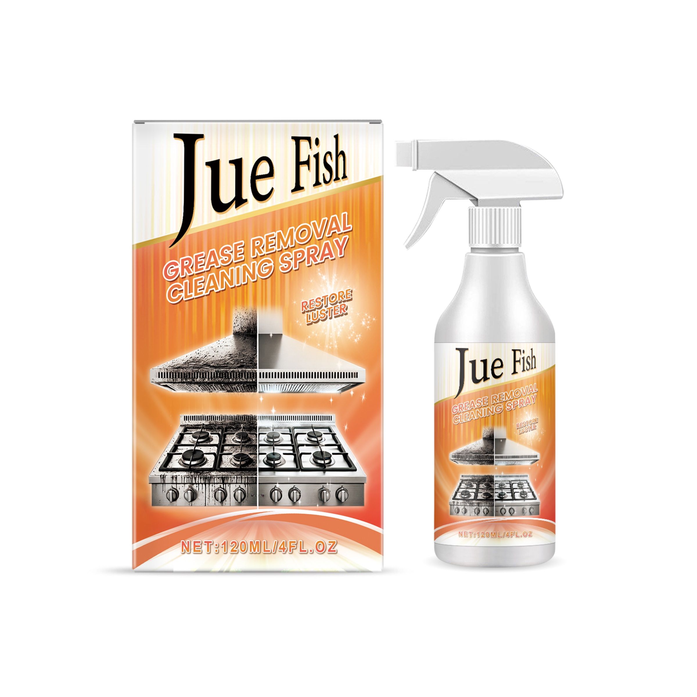 JUE FISH Grease Cleaner Spray, 120 ml / 1 Bottle