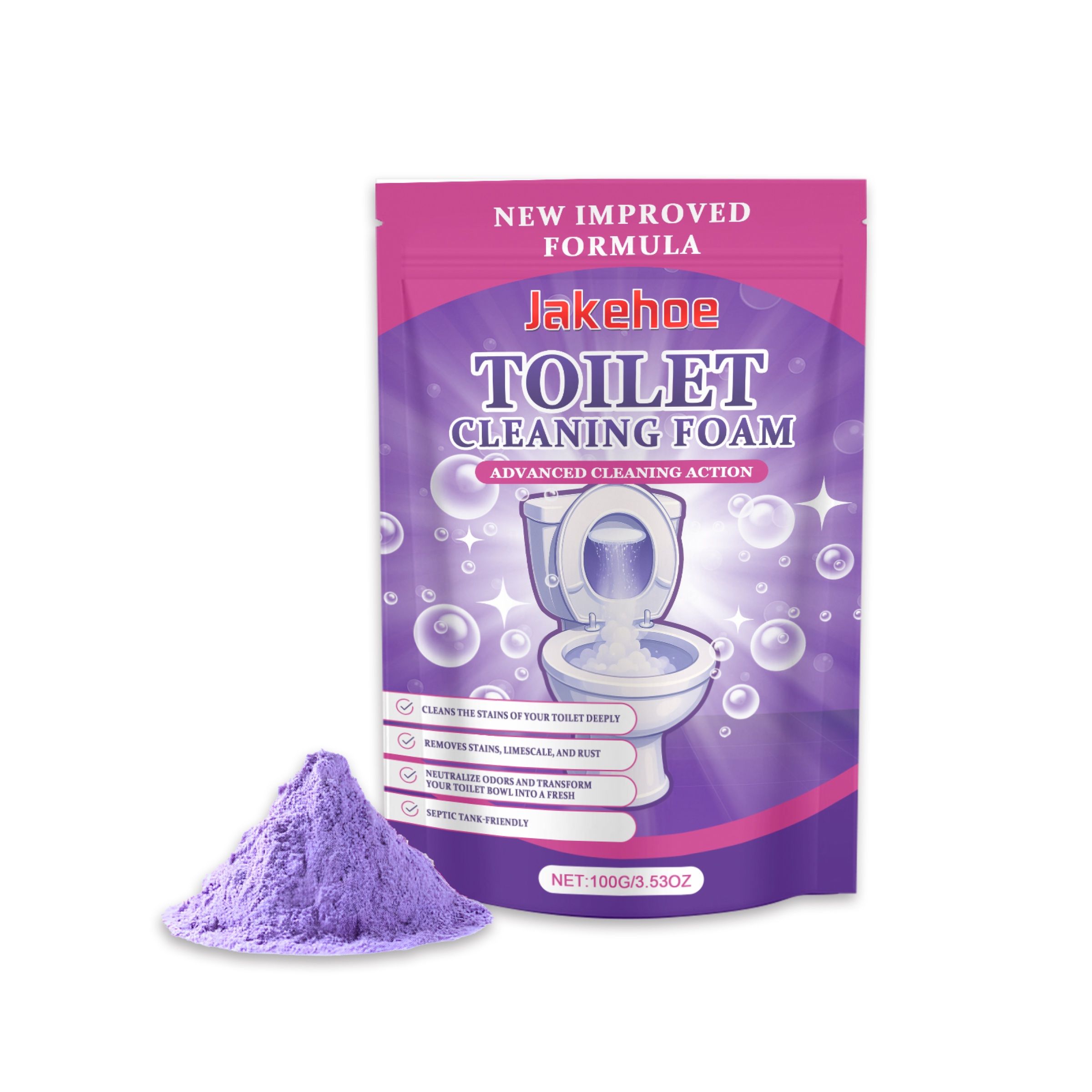 JAKEHOE Toilet Cleaning Powder, 100 g / 1 Pack
