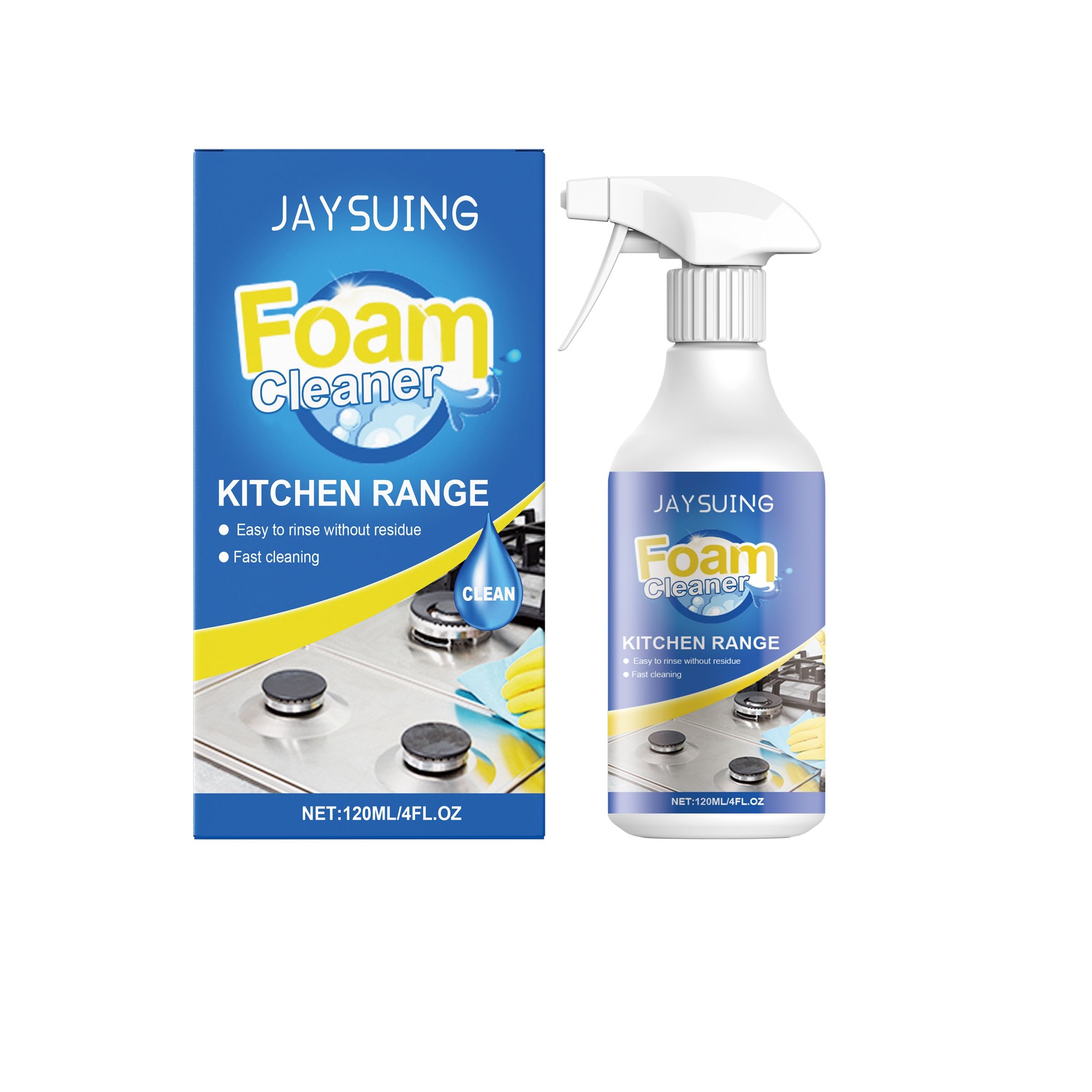 JAYSUING Stovetop Foam Cleaner Spray, 120 ml / 1 Bottle