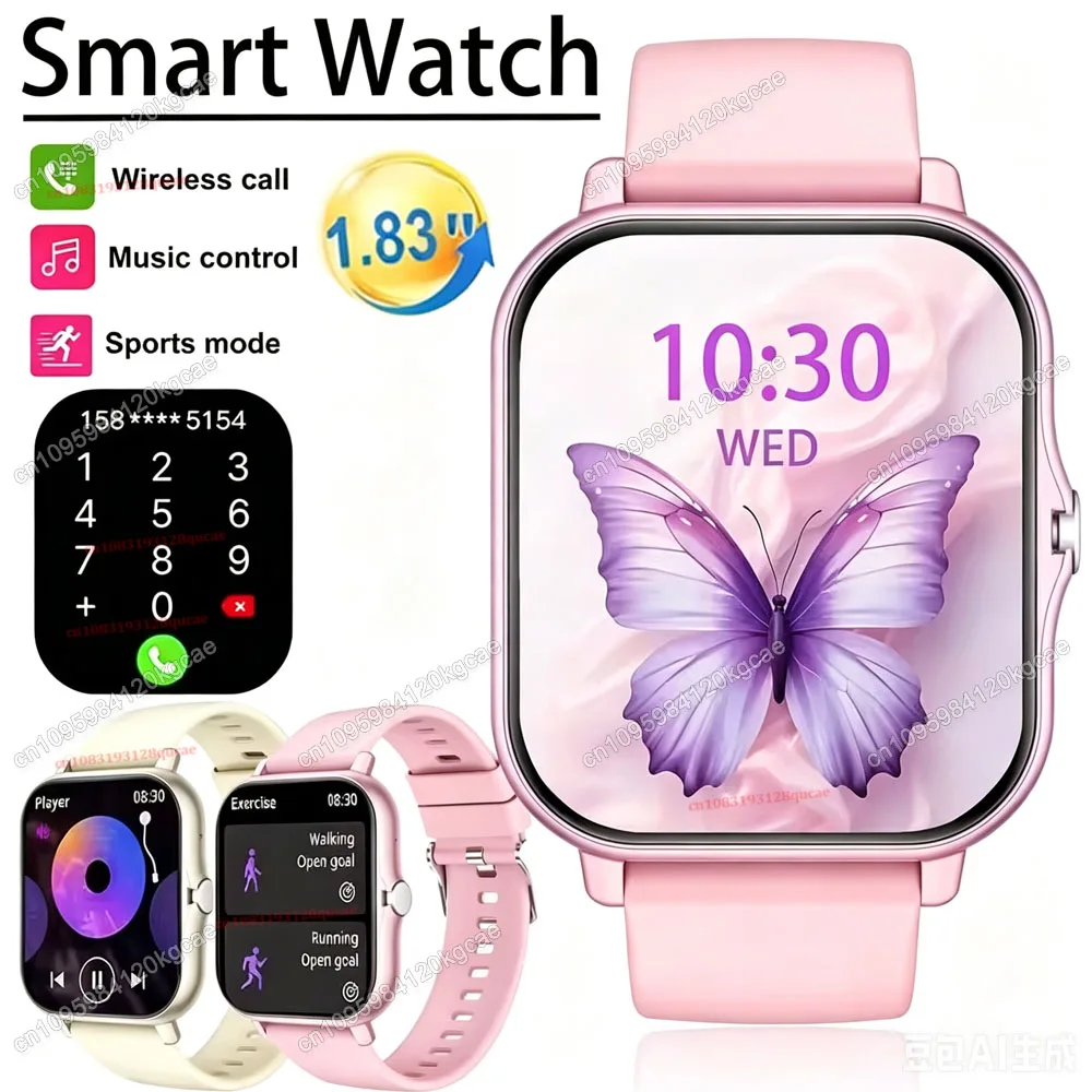 Latest Upgraded Fashion Design Smart Watch 1.83-inch Full-Screen Sports Smartwatch for…