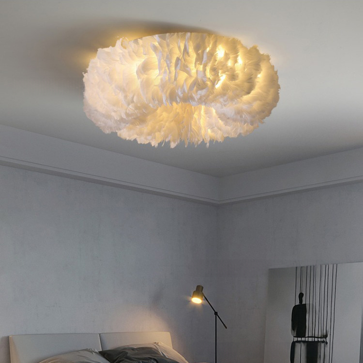 Modern Minimalist French-style Feather Chandelier