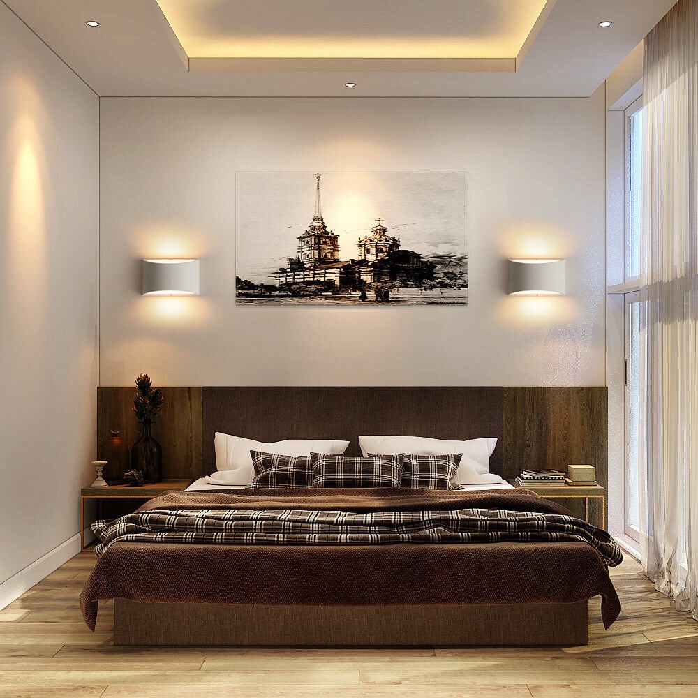 2-Pack Indoor LED Wall Light Warm White Modern Wall Lamp Hallway Bedroom