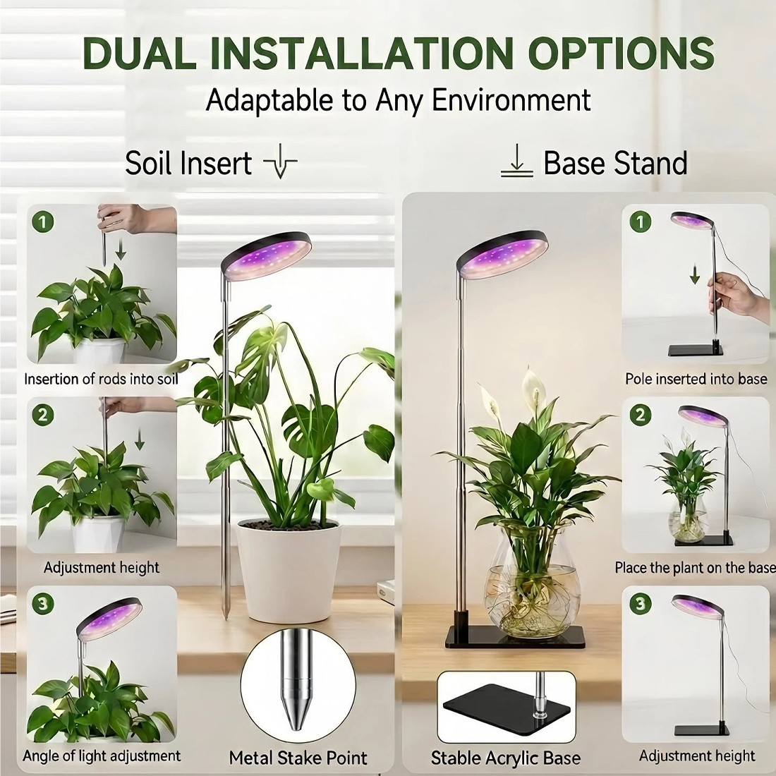 LED Plant Grow Lights For Indoor Plants Dimmable Growing Lamp USB Full Spectrum