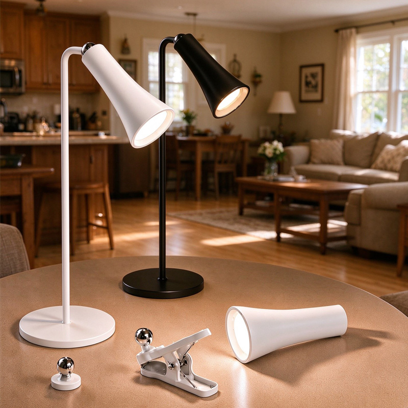 4-in-1 Magnetic LED Desk Lamp, Cordless Wall Mount Light, Portable Flashlight & Night…