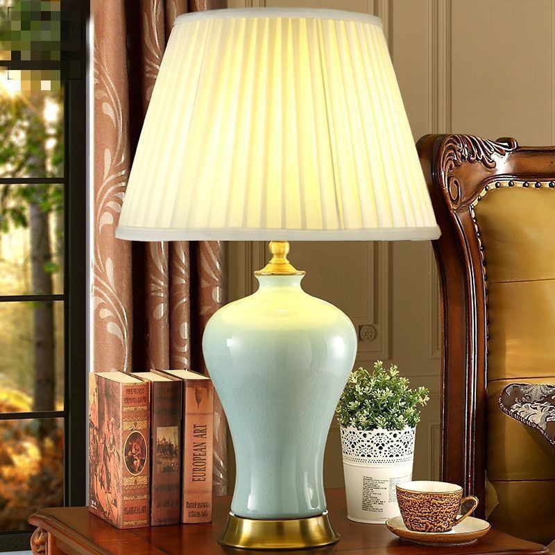 Minimalist Ceramic Table Lamp Vintage Decorative Bedside Lamp
