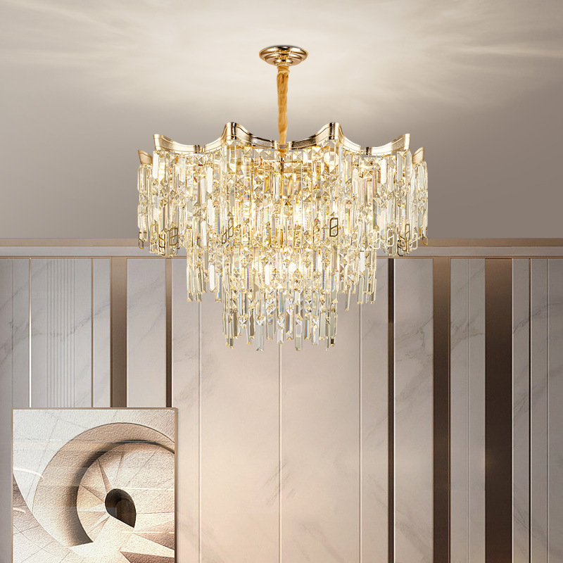 Affordable Luxury Crystal Chandelier Grand Post-modern Minimalist Lamp Tassel Bedroom…