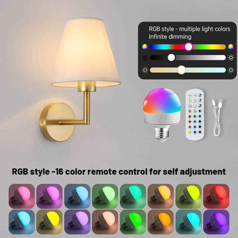 American-style Wall Lamp Charging Bulb