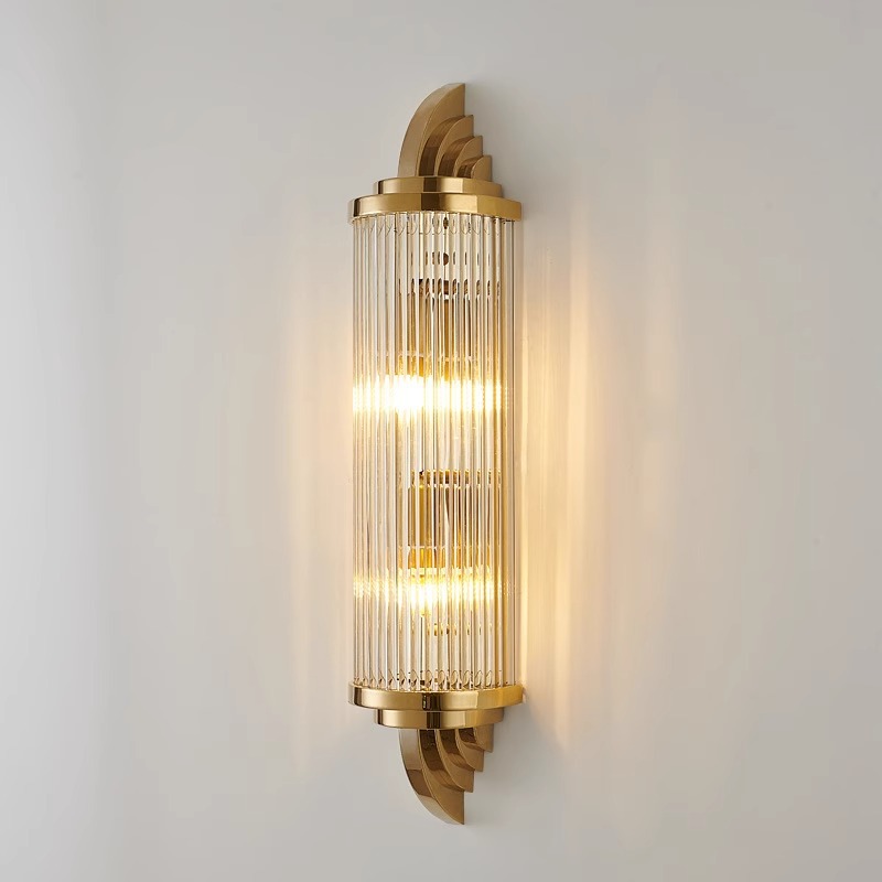 Postmodern Crystal Wall Lamp, Creative European-Style Living Room Tv Background Wall…