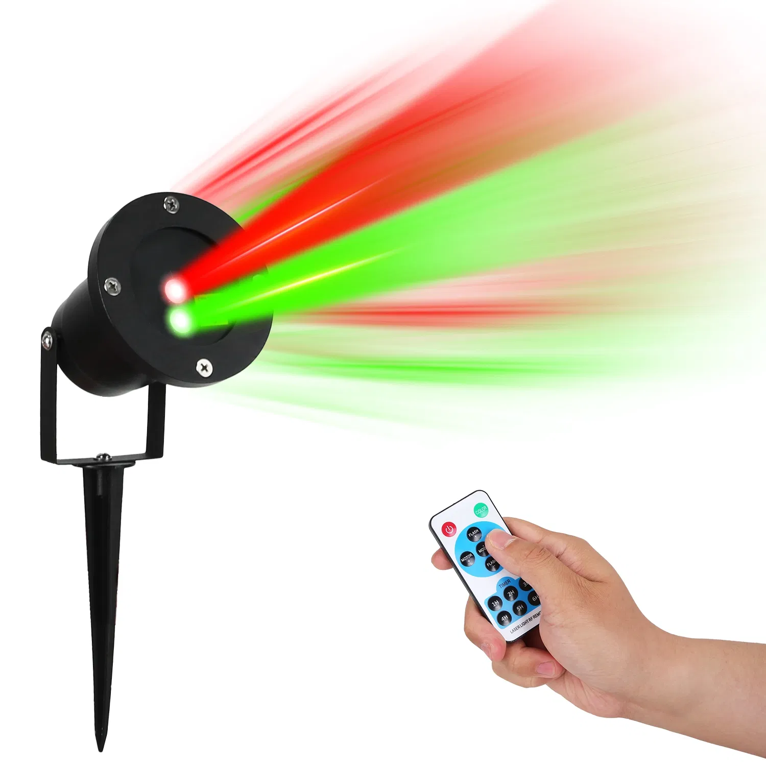 Outdoor Laser Projector Light Red and Green Projection Light with 3 Modes 12 Speeds 6Hrs…