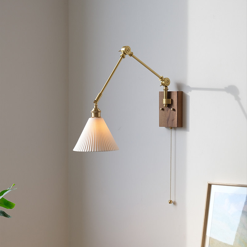 Mid-century Modern Bedroom Bedside Light In A Light French Vintage Style