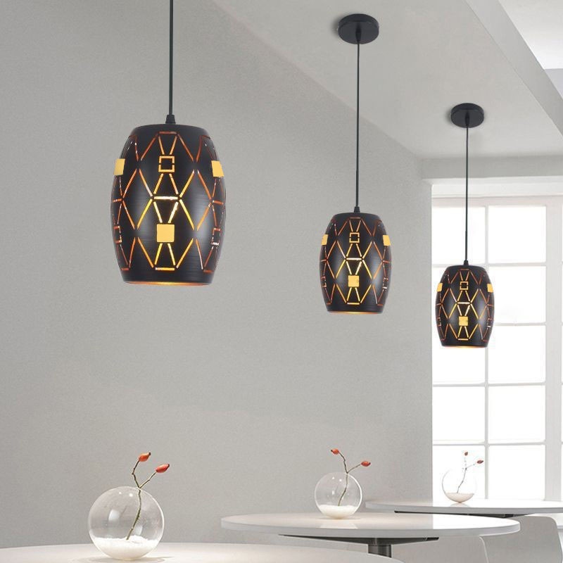 Retro Industrial Restaurant Chandelier Creative Black And Gold