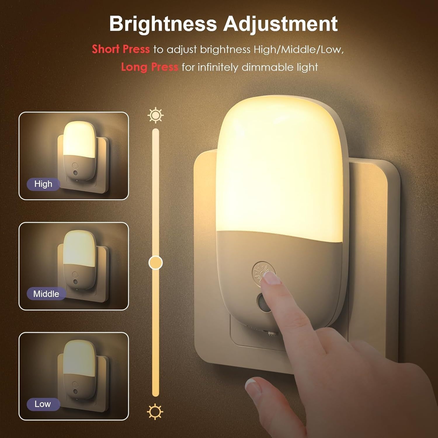 Foldable Plug-in Light-controlled Night Light