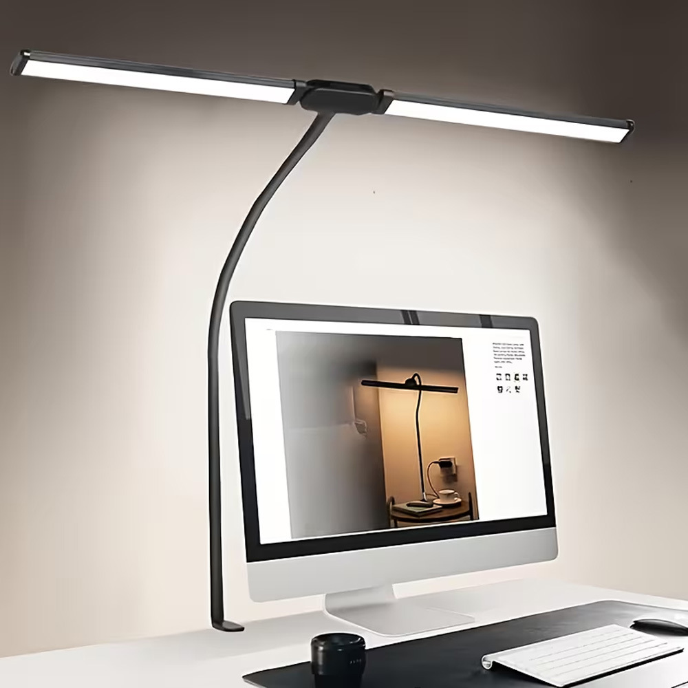 Double-head Eye-care Reading Clip-on Ultra-bright Desk Lamp