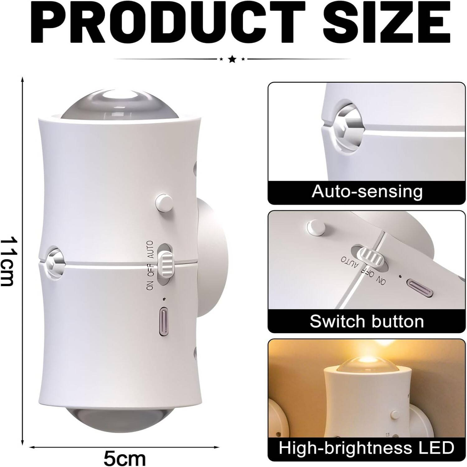4-Pack Motion Sensor Night Light Rechargeable