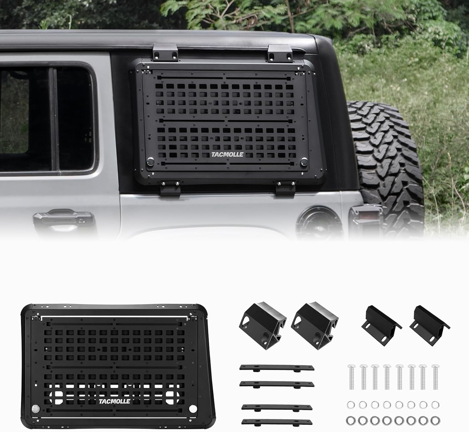 Side Window MOLLE Panel W Drop-down Workbench For Wrangler JL 4 Drs-L